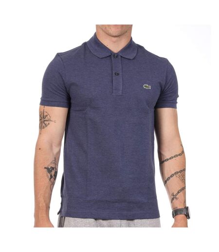 Polo bleu foncé homme lacoste l.12.12 slim