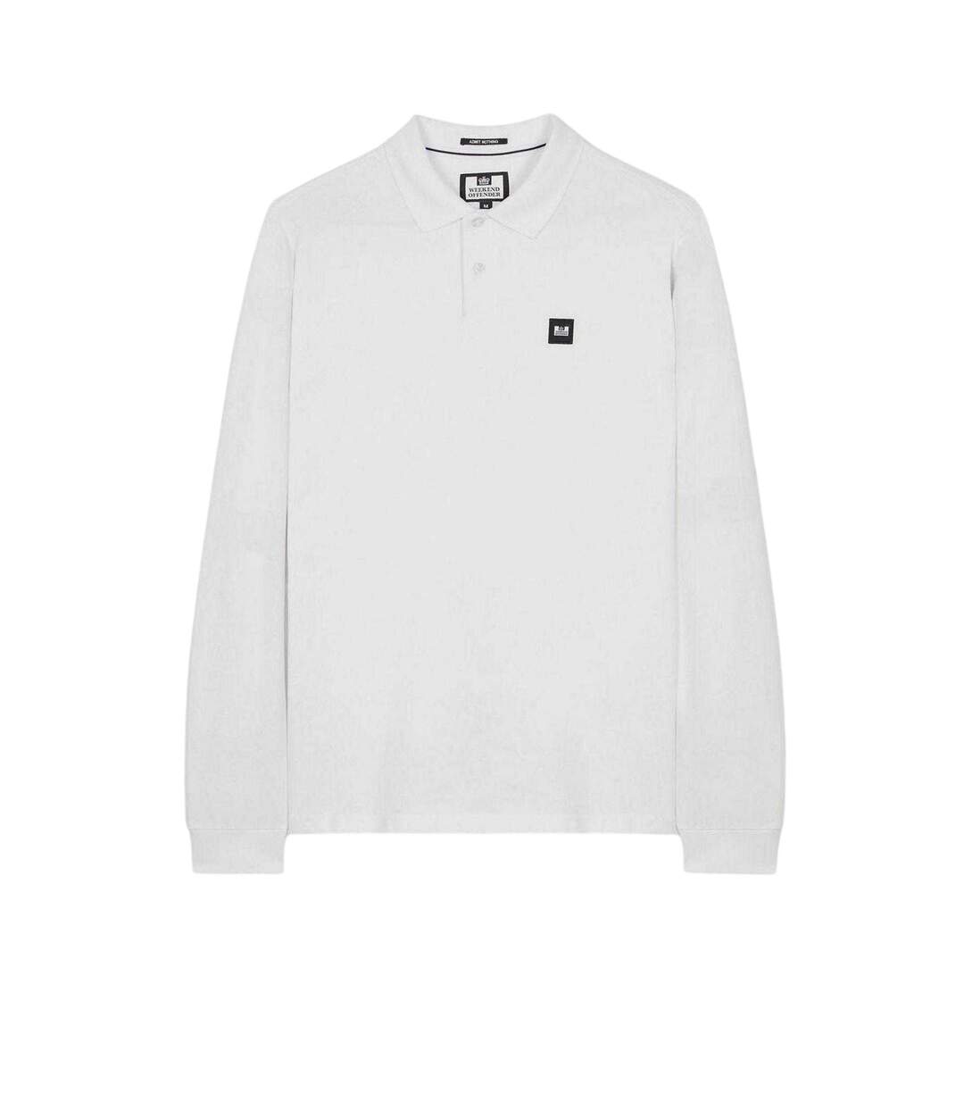 Mens Dice Long-sleeved Polo Shirt White Weekend Offender-2