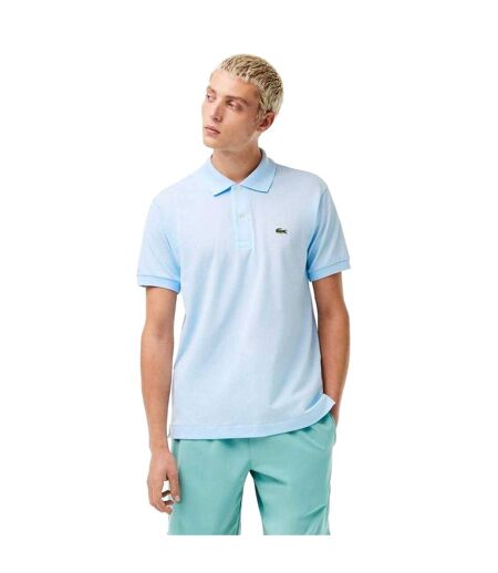 Mens Classic Short-sleeved Polo Shirt Light Blue Lacoste