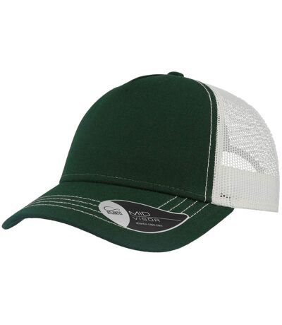 Casquette trucker rapper vert bouteille / blanc Atlantis