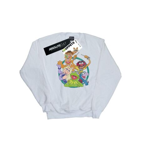 Disney Femmes/Ladies The Muppets Group Circle Sweatshirt (Blanc) - UTBI31294