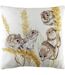 Woodland field mouse cushion cover one size brown/yellow/off white Evans Lichfield-1