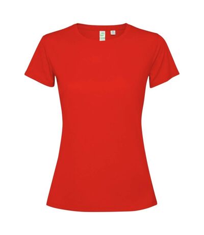 Womens/ladies Estoril Short-sleeved T-shirt Red Roly