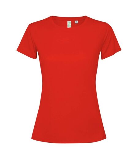 Womens/ladies Estoril Short-sleeved T-shirt Red Roly