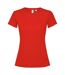 Womens/ladies Estoril Short-sleeved T-shirt Red Roly-1