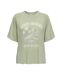 T-shirt vert/beige femme jdy smoke - l-1