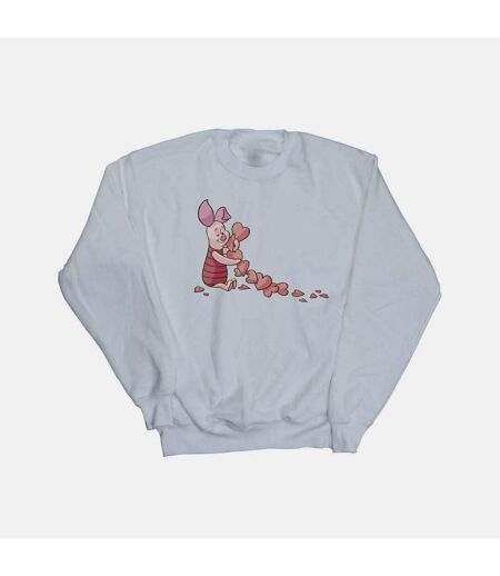 Disney Sweatshirt Winnie The Pooh Piglet Chain Of Hearts - Femmes/Dames (Blanc) - UTBI42948