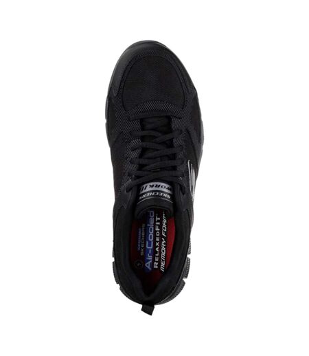 Skechers Mens Telphin Sanphet Leather Sneakers (Black) - UTFS9387