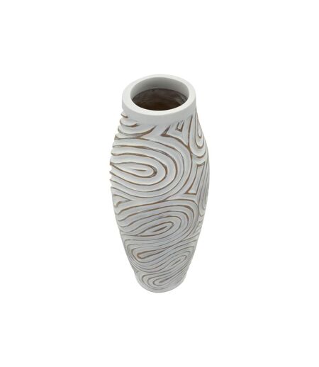 Vase Design en Résine Oblix 50cm Blanc