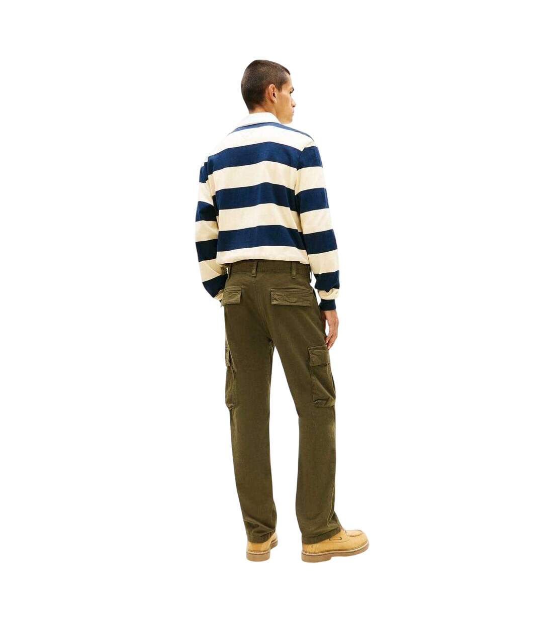 Mens Otis Canvas Cargo Trousers Dark Green Tommy Jeans-3