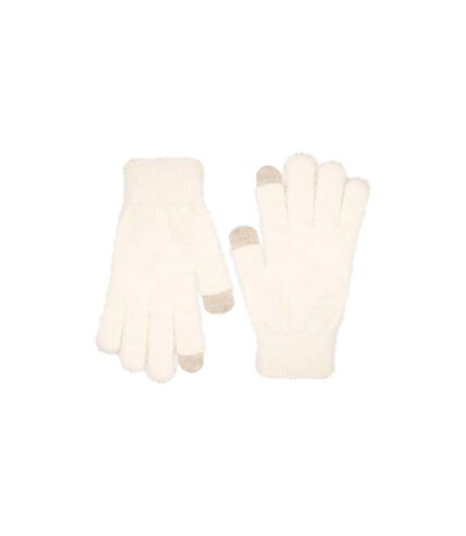 Womens/ladies touch screen soft gloves cream Mountain Warehouse