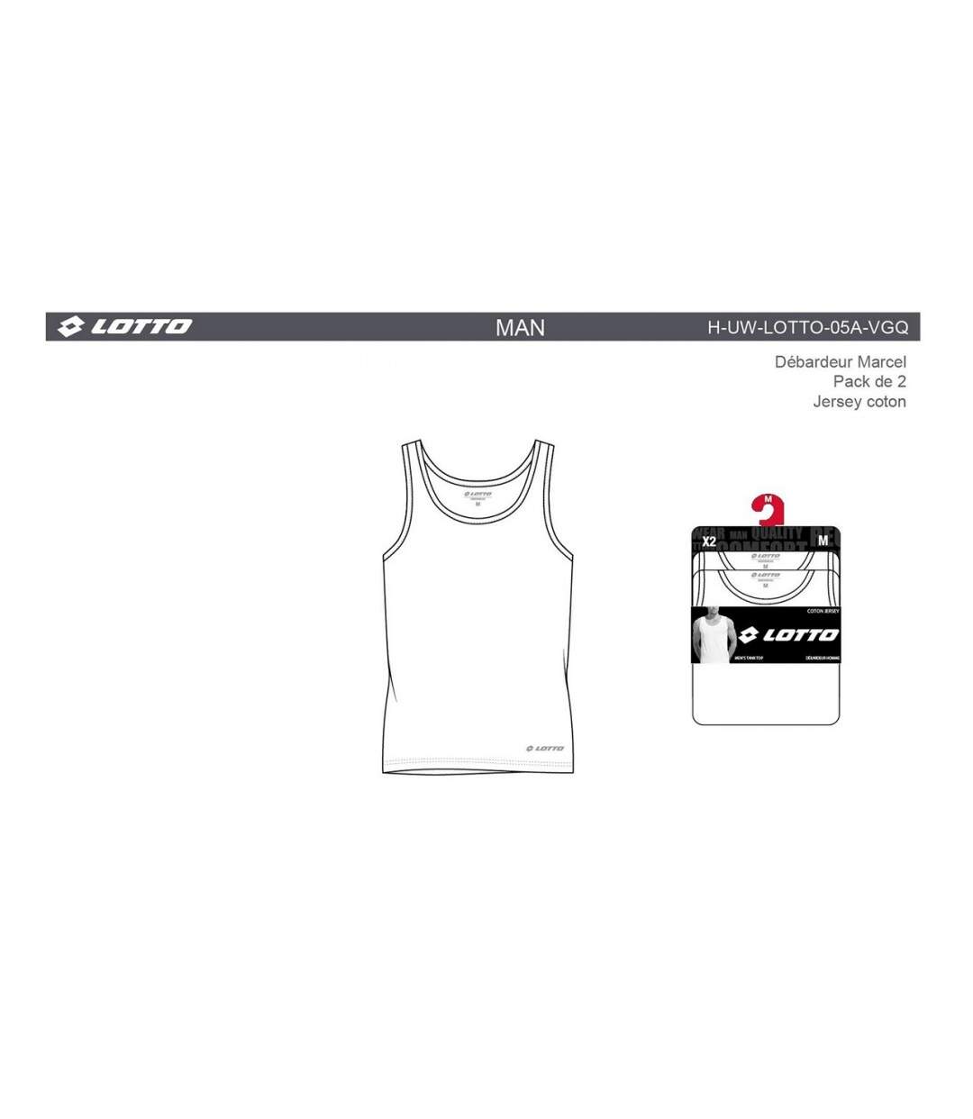 T Shirt LOTTO - Pack de 2-4