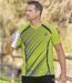 Pack of 3 Men's Printed T-Shirts - Black White Lime Green