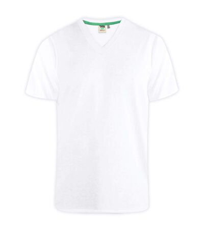 Duke Mens Signature-1 V-Neck T-Shirt (White) - UTDC166