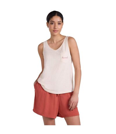 Womens/ladies tank top off white Animal