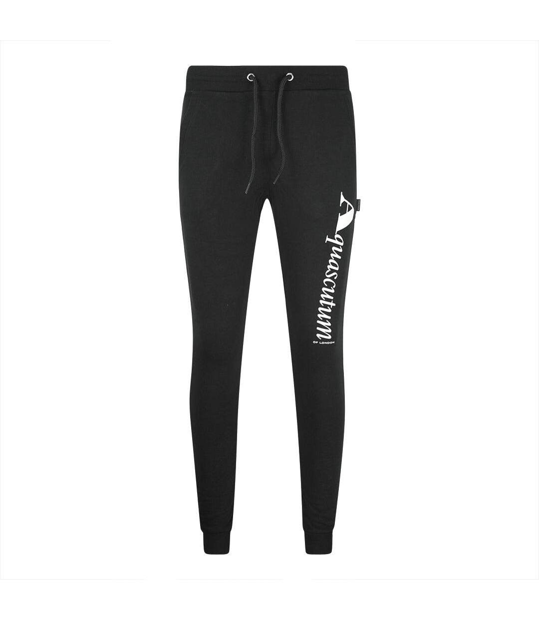 Pantalon De Jogging Motif/style Logo Adulte Noir Aquascutum-1
