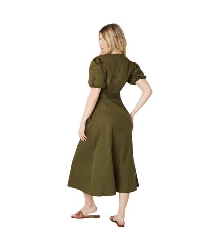 Robe mi-longue femme vert kaki Dorothy Perkins