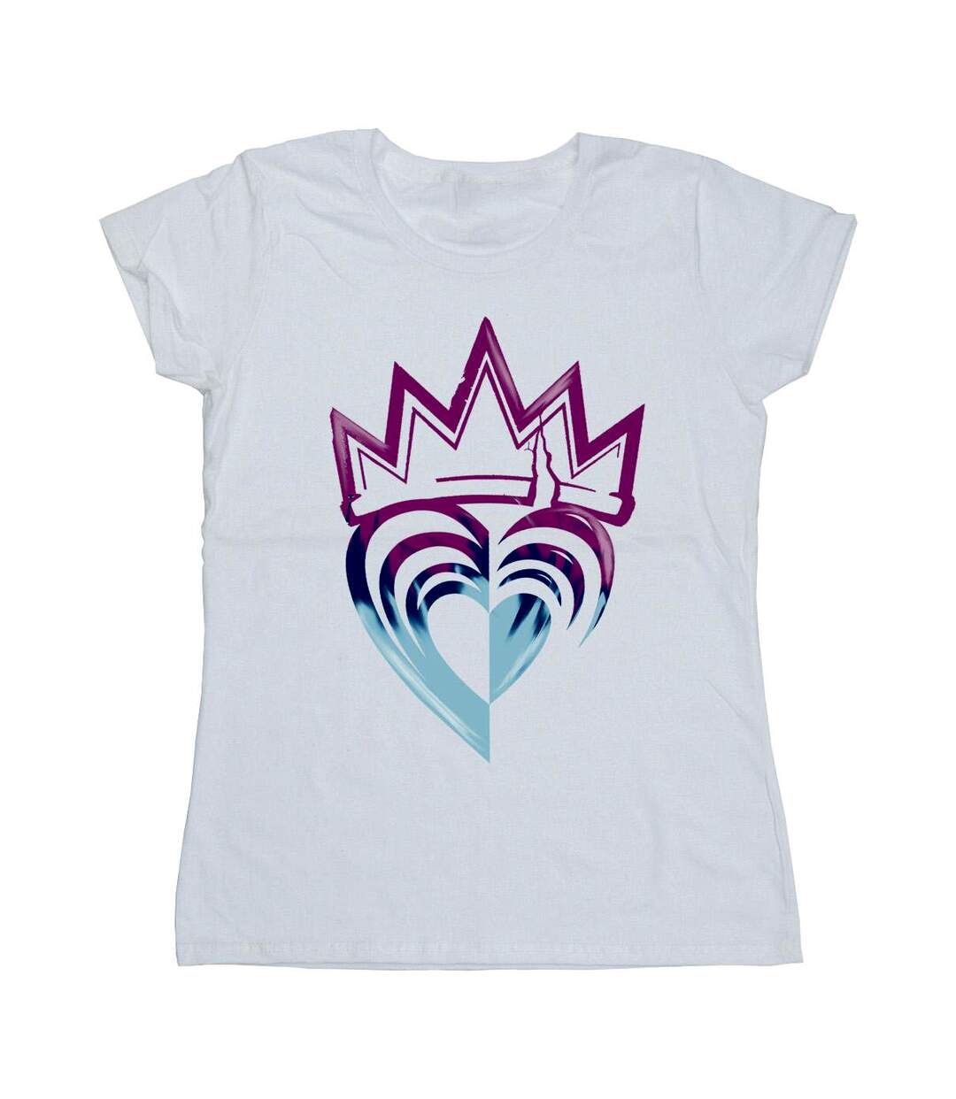 Disney - T-shirt DESCENDANTS PINK CROWN - Femme (Blanc) - UTBI17738-1