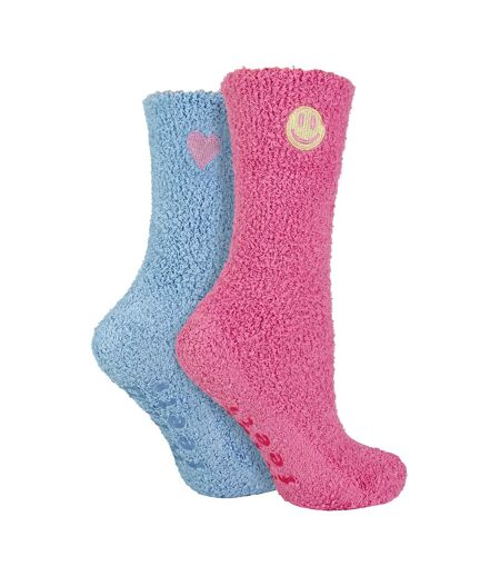 4 Pack Ladies Fleece Thermal Slipper Lounge Bed Socks for Ultimate Comfort