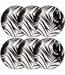 Lot de 6 Assiettes à Dessert Palme 19cm Noir-1
