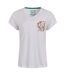 Womens/ladies no rain no flowers slub pocket t-shirt white Weird Fish-1
