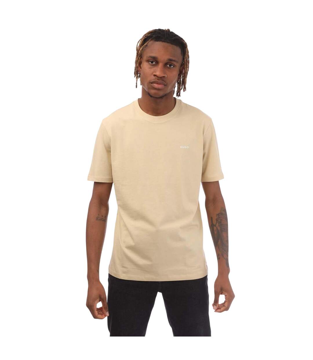 T-shirt Style Logo Dero222 Homme Beige Hugo-2