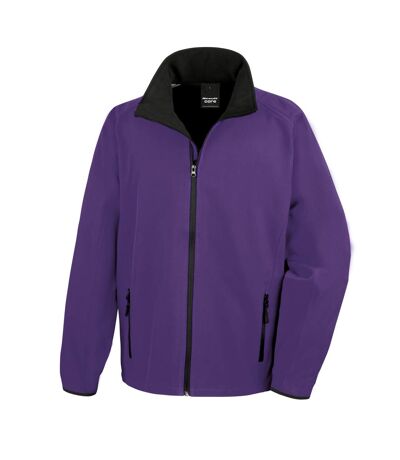 Result Mens Core Printable Softshell Jacket (Purple / Black)