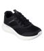 Womens/ladies Hotmelt Mesh Lace Up Trainers Black White Skechers-1
