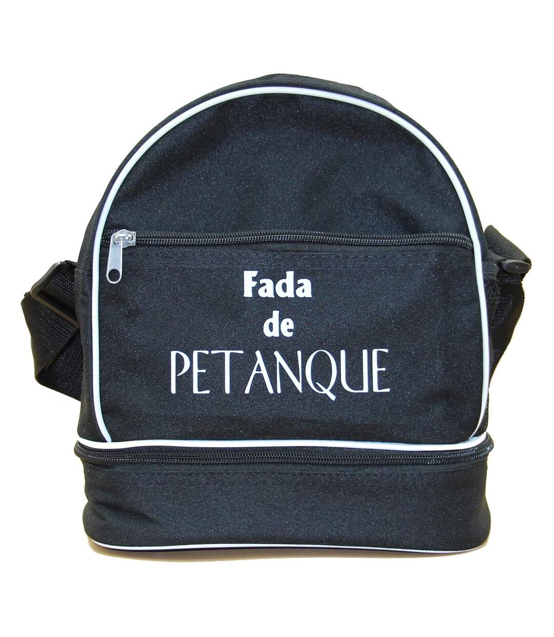 Sac bandoulière pour 3 boules de pétanque - Fada de pétanque - noir-2