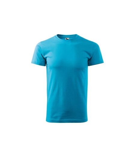 Mens Heavy New T-shirt Bright Blue Malfini