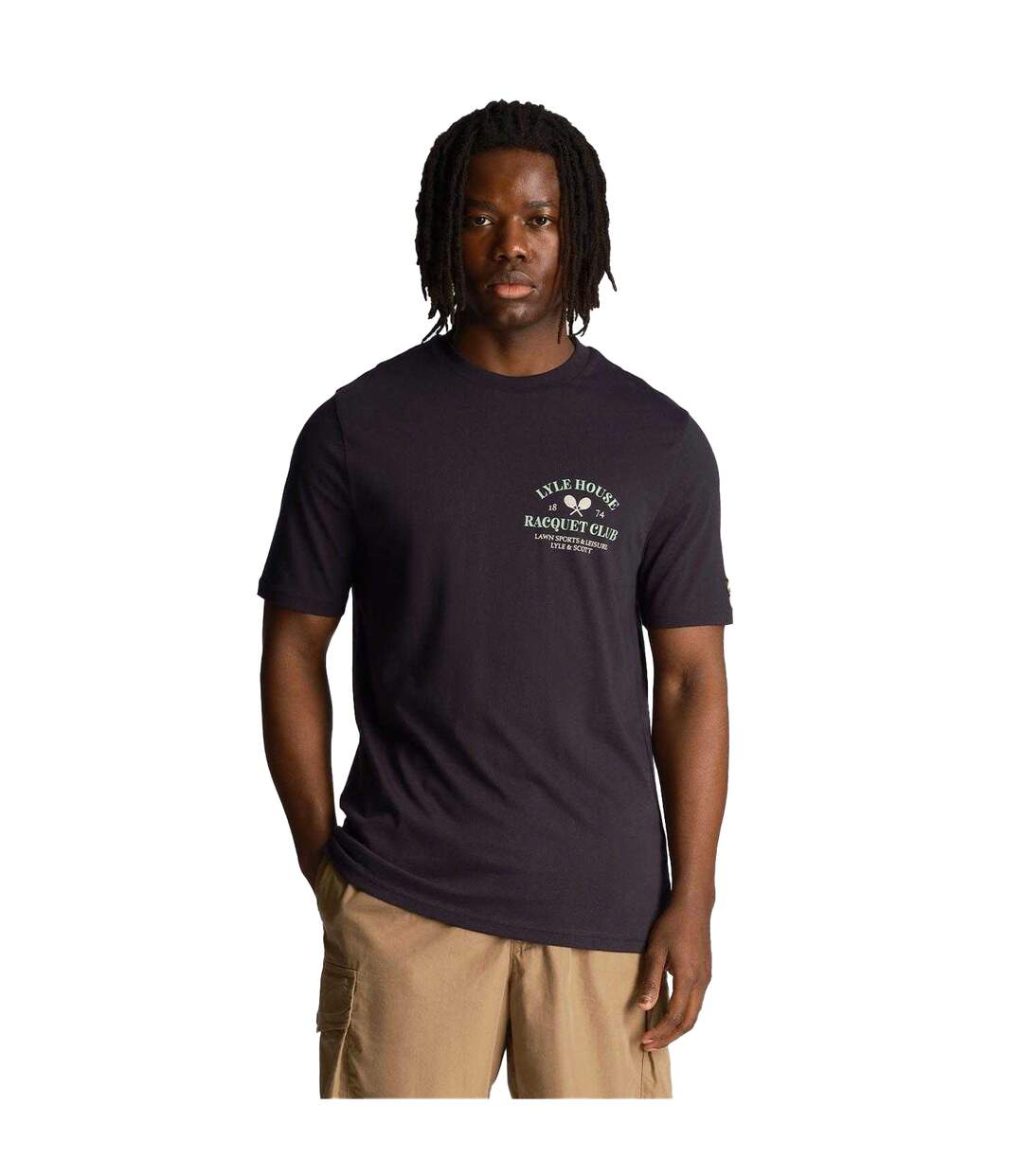 T-shirt Style Graphique Racquet Club Homme Bleu Marine Lyle & Scott-1
