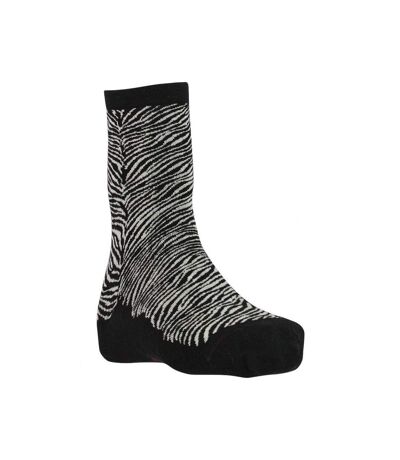 LABONAL Chaussettes Femme Viscose ZEBRE Noir