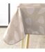 Nappe Toile Cirée Feuillys 140x240cm Beige Lin & Blanc-2