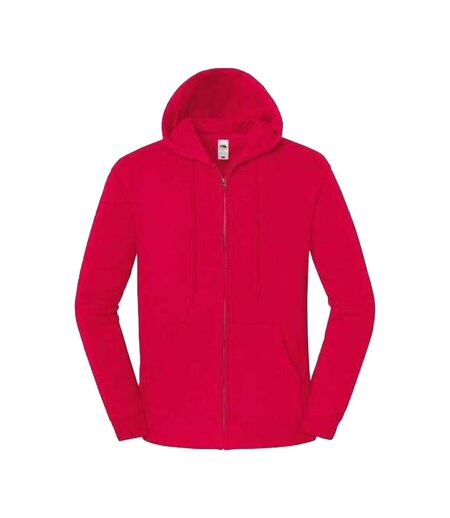 Veste Unie À Capuche Ajustable Iconic Premium Adulte Rouge Fruit Of The Loom