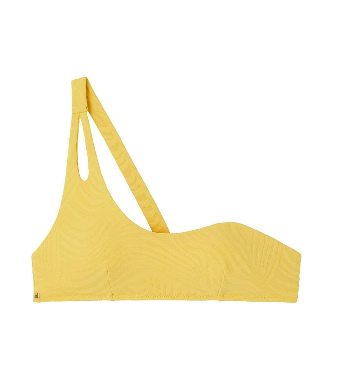 Haut de maillot de bain one shoulder jaune Mykonos-1