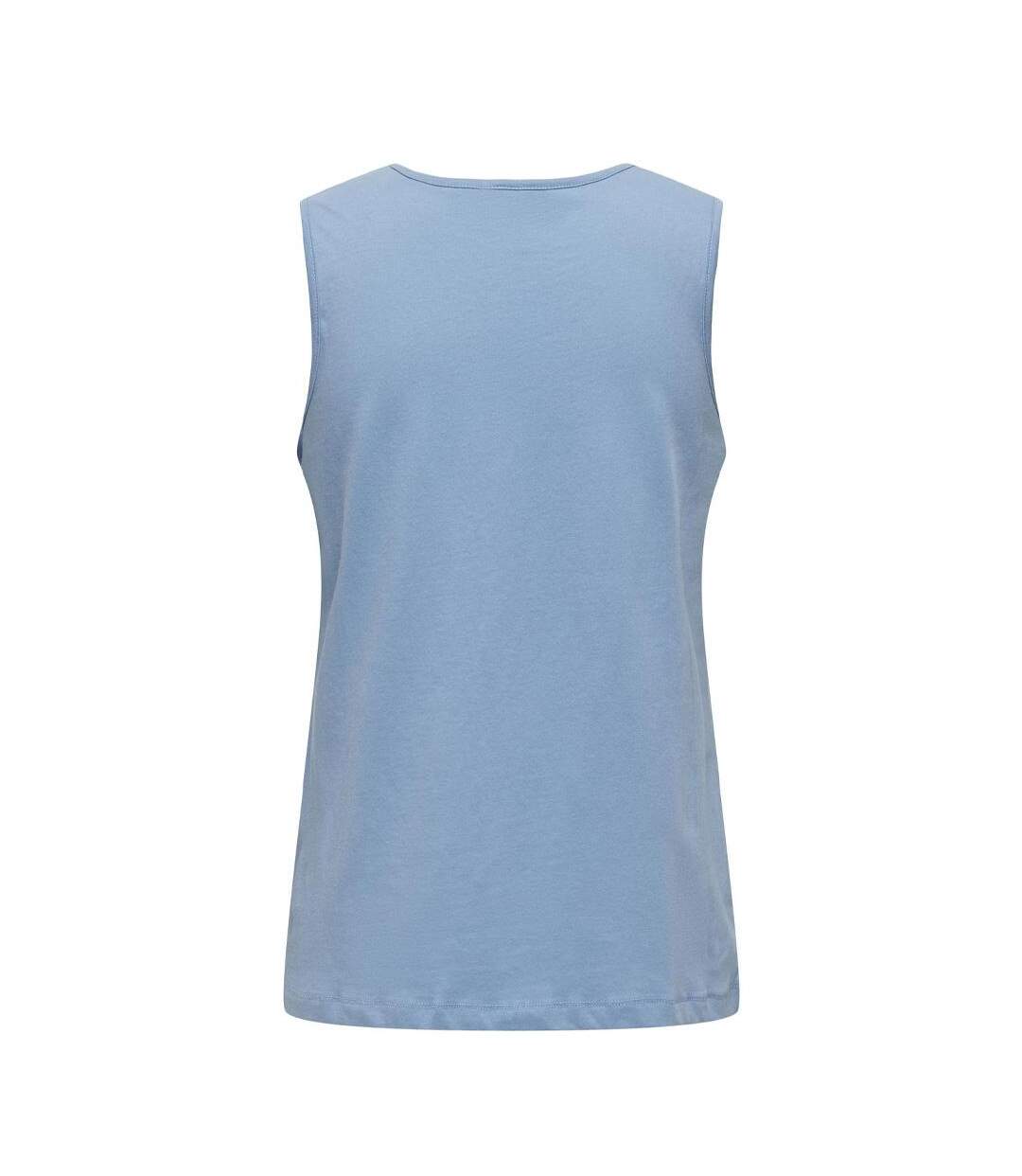 Débardeur bleu femme only life tank-2