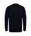 Henbury Mens Crew Neck 12 Gauge Fine Knit Jumper / Sweatshirt (Navy)