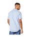 Mens sail checked short-sleeved shirt light blue Maine