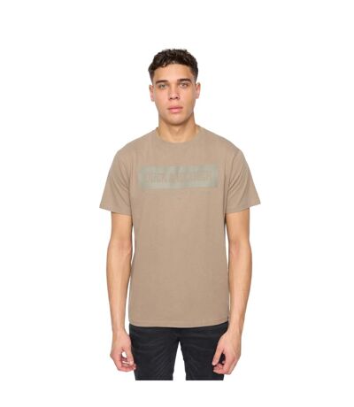 Mens chatts t-shirt mocha Duck and Cover