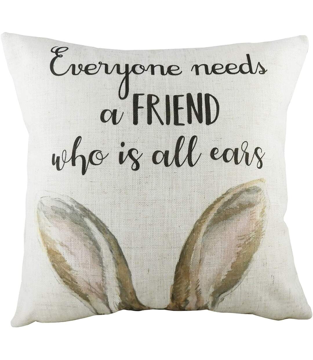All ears cushion cover one size brown/white/black Evans Lichfield-1