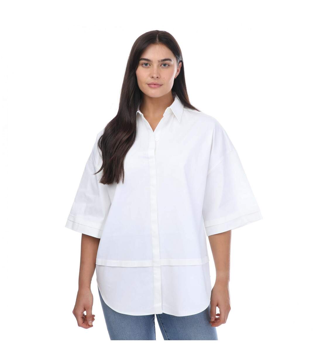 Womens/ladies orlanda 3/4 length oversized shirt white Ted Baker-1