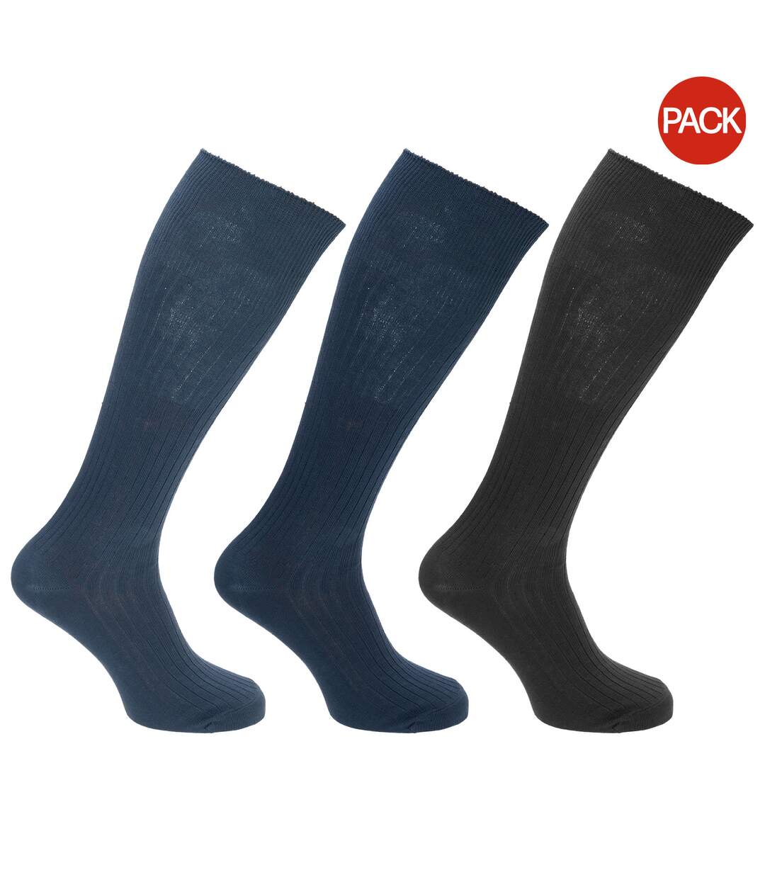 Chaussettes hautes homme bleu/noir/bleu marine Universal Textiles-1