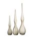Lot de 3 Vases en Verre Yoko 64cm Grège-2