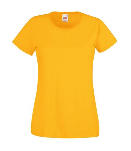 Fruit Of The Loom Ladies/Womens Lady-Fit Valueweight Short Sleeve T-Shirt (Sunflower)