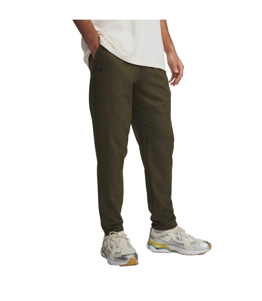 Mens Unstoppable Tapered Slim Tracksuit Bottoms Green Under Armour-2