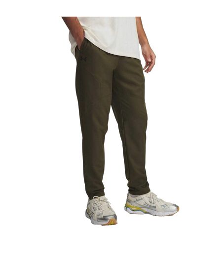 Mens Unstoppable Tapered Slim Tracksuit Bottoms Green Under Armour