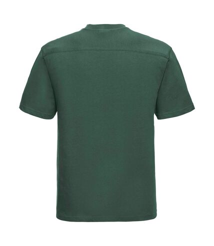 Mens heavyweight t-shirt bottle green Russell