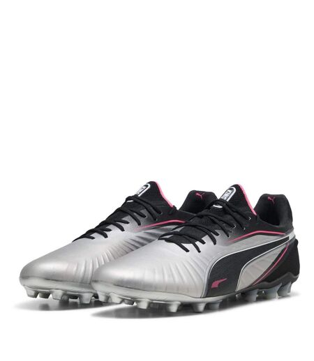 Mens King Ultimate Firm Ground Football Boots Silver Puma