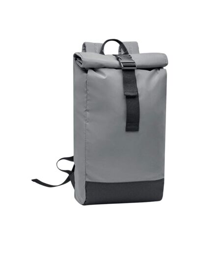 Bright rollpack roll top reflective backpack one size matt silver MidOcean