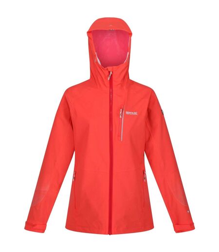 Womens/ladies Highton Pro Waterproof Jacket Neon Peach Regatta